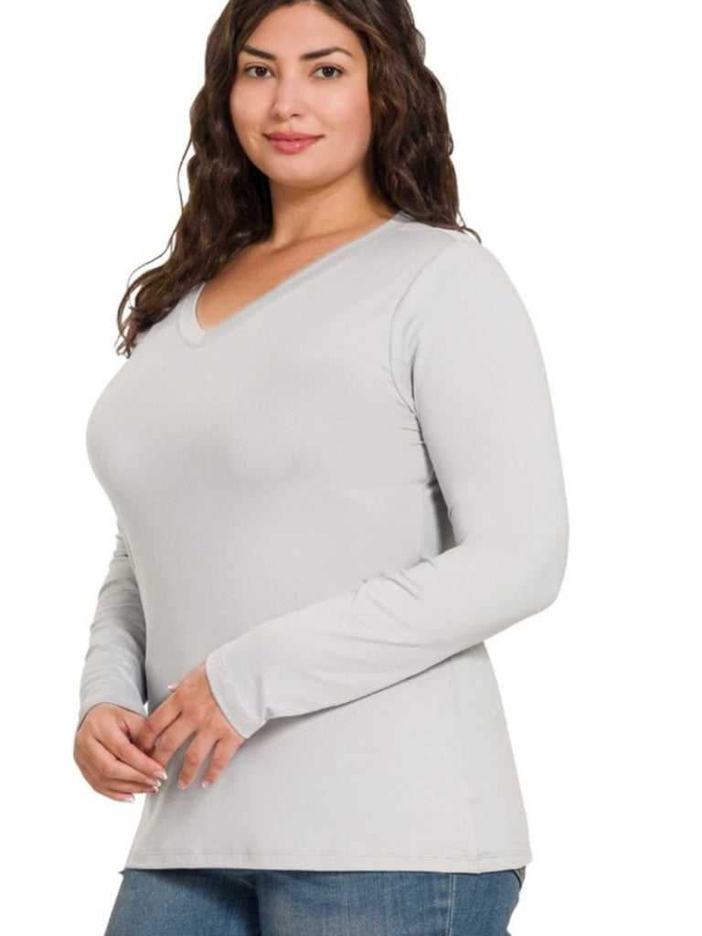 Kari Perfect Long Sleeve - V-Neck - PLUS