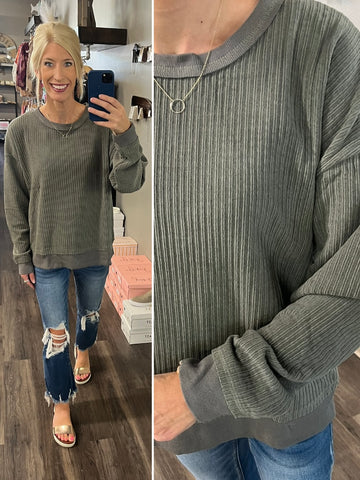 Meg 1/4 Zip - Rust