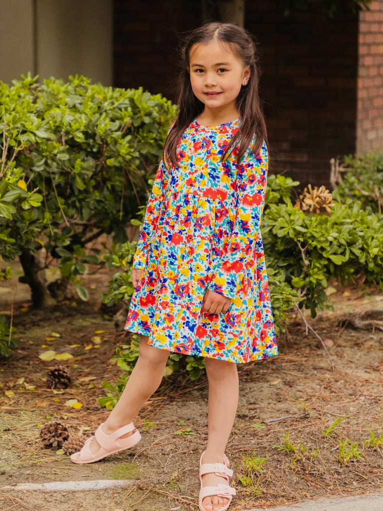 Chloe Long Sleeve Floral Dress - KIDS