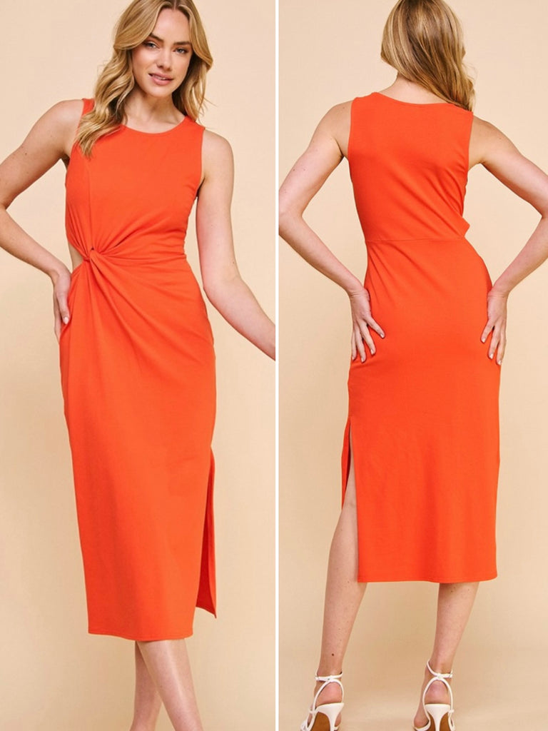 Allie Side Twist Dress with Cut-Out