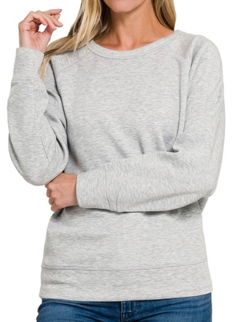 Julianne Perfect Scuba Crewneck - H Grey