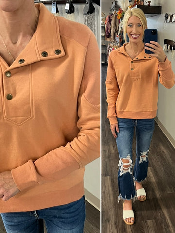 Meg 1/4 Zip - Rust