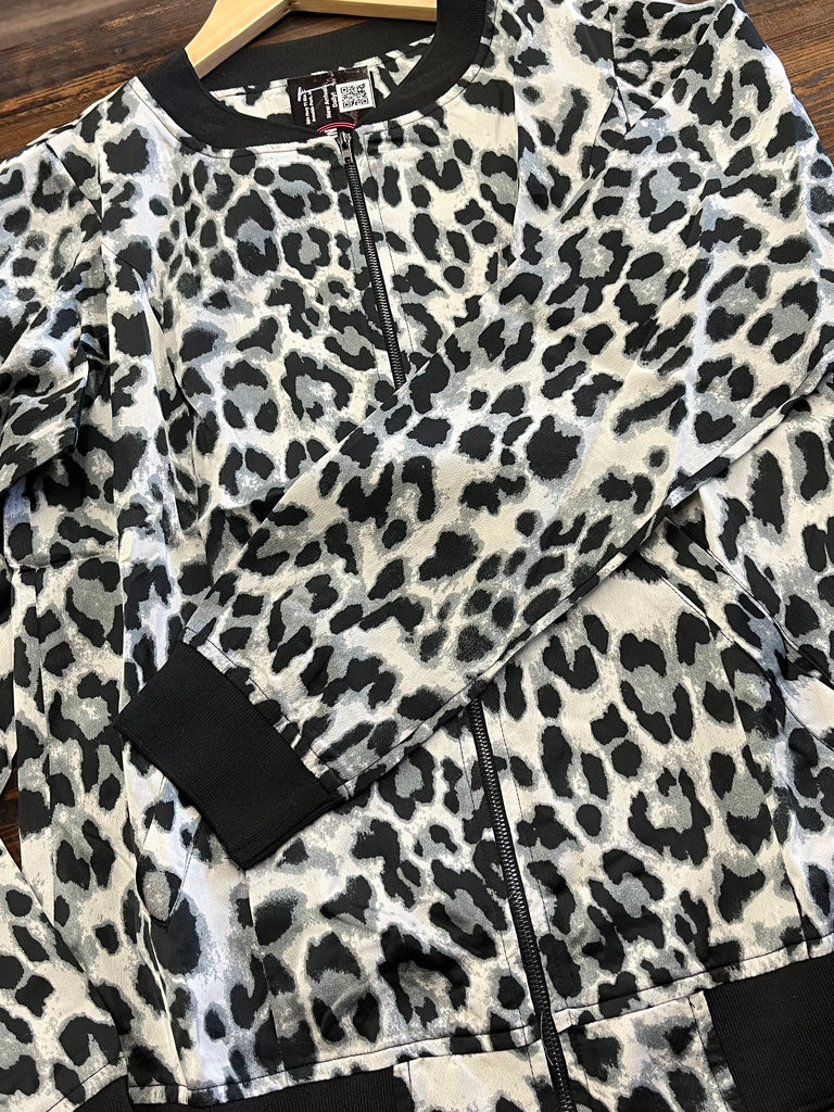 Finn Leopard Print Bomber Jacket