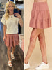 Renlee Butter-Soft Tiered Skirt - Dusty Rose