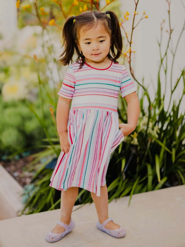 Blair Striped Pocket Dress - GIRLS