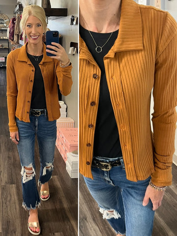 Meg 1/4 Zip - Rust