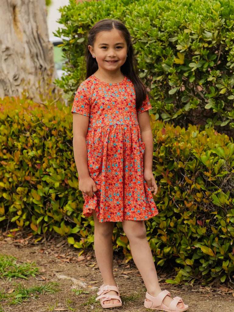 Jaci Floral Dress with Pockets - KIDS