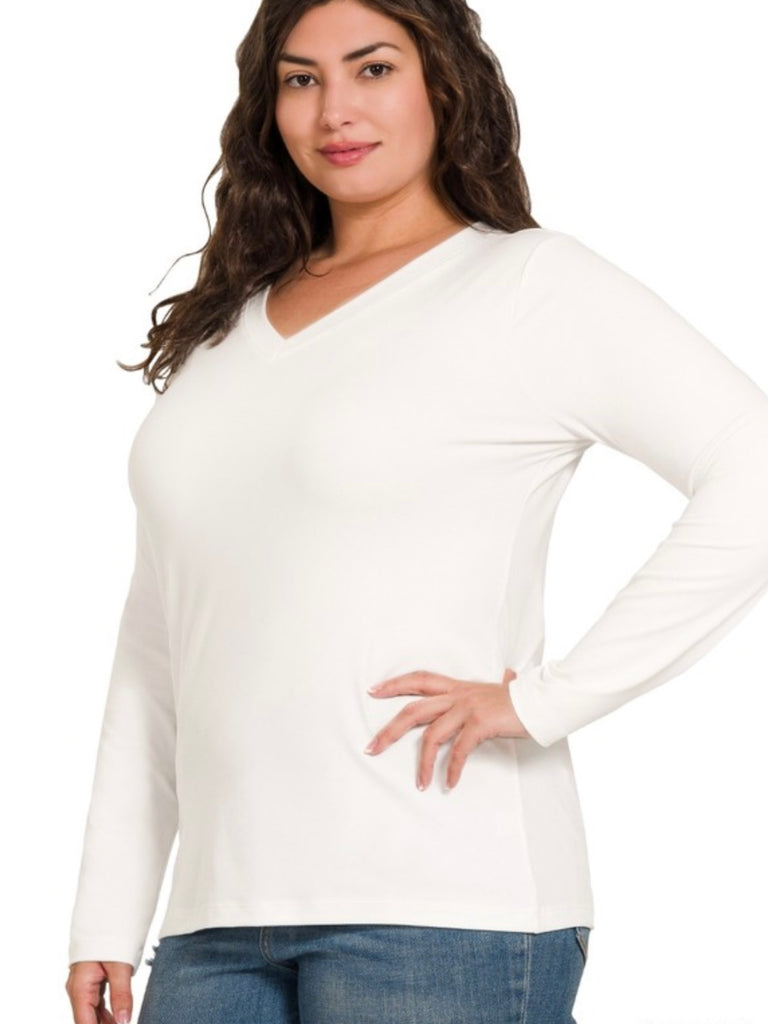 Kari Perfect Long Sleeve - V-Neck - PLUS