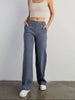 Amber Wide Leg Stretch Pant - Blue