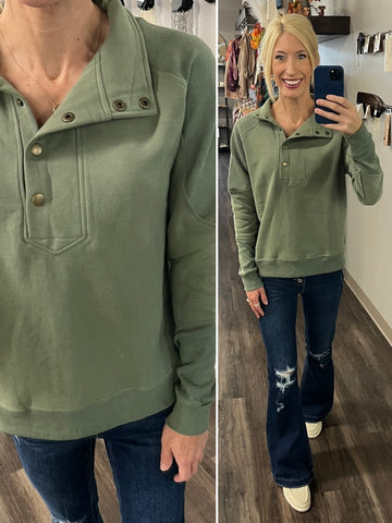 Meg 1/4 Zip - Rust