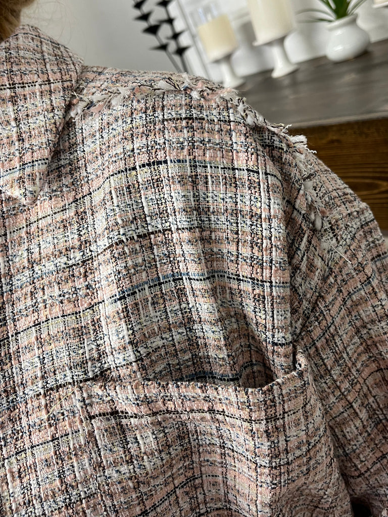 Hattie Tweed Jacket - Blush