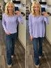 Ada Center Seam Sweater - Lavender