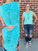 Melissa Raw Edge Tank - Teal