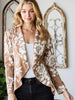 Joslin Floral Blazer - Khaki/White